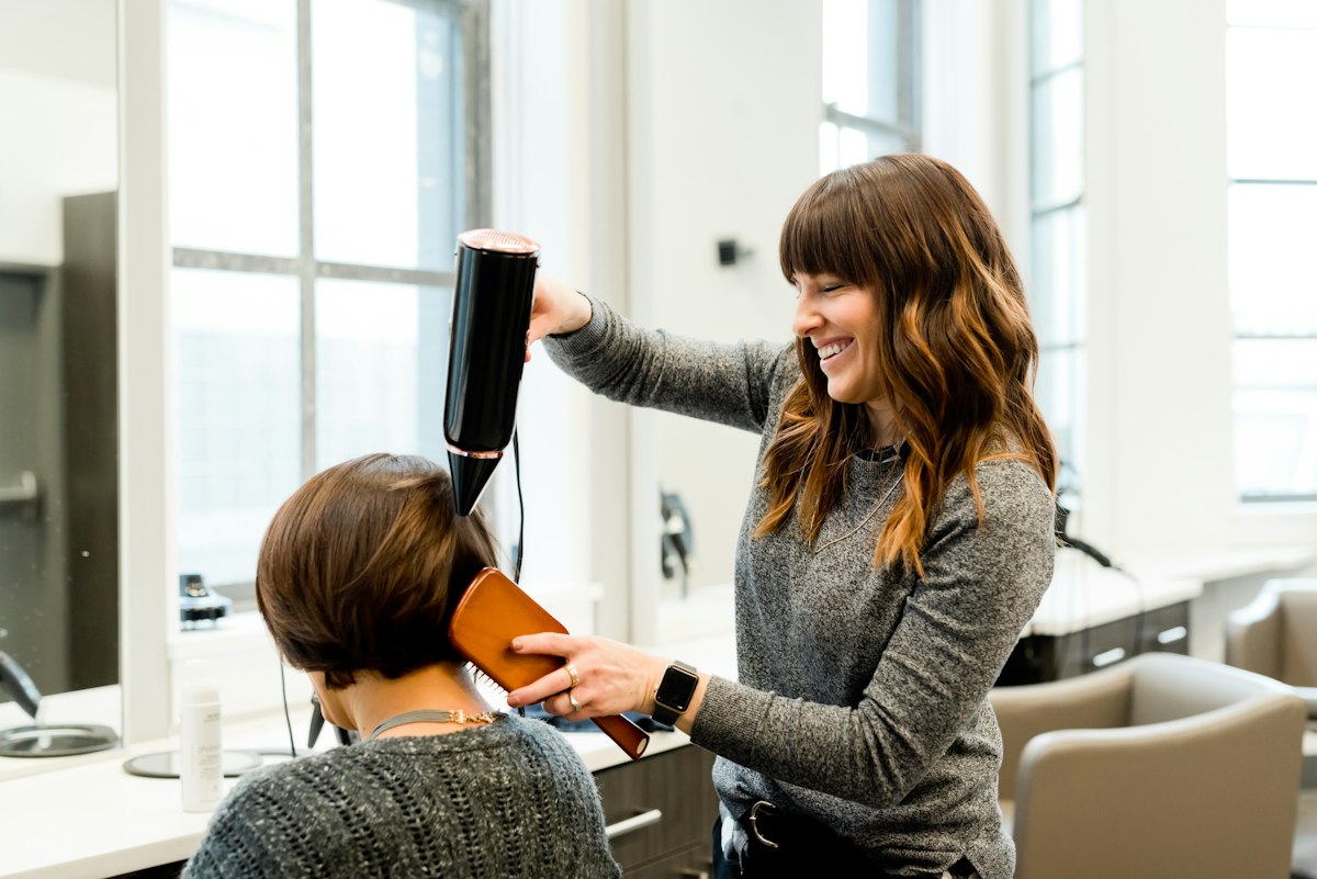 Stock inspiration image of salon styling, not Gerri's work